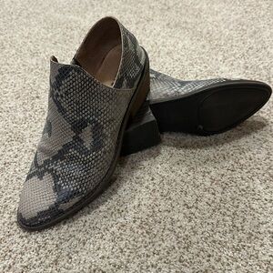 Lucky snake skin booties